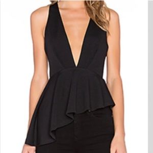NWT Deep V Asymmetrical Top - Size Medium